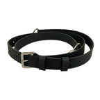 Louis Vuitton Shoulder Strap Black Silver 9 Levels Adjustable Matte Leather — view 2