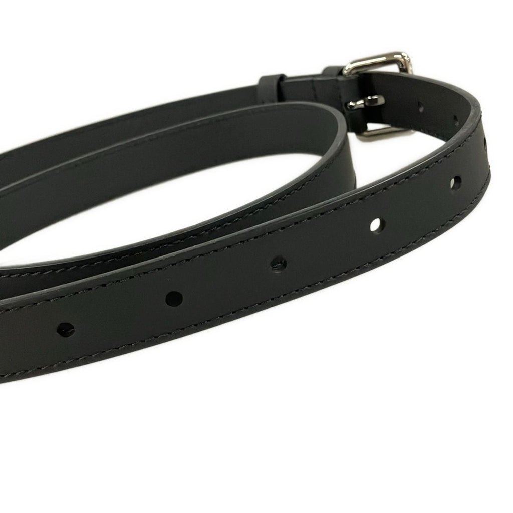 Louis Vuitton Shoulder Strap Black Silver 9 Levels Adjustable Matte Leather — view 5