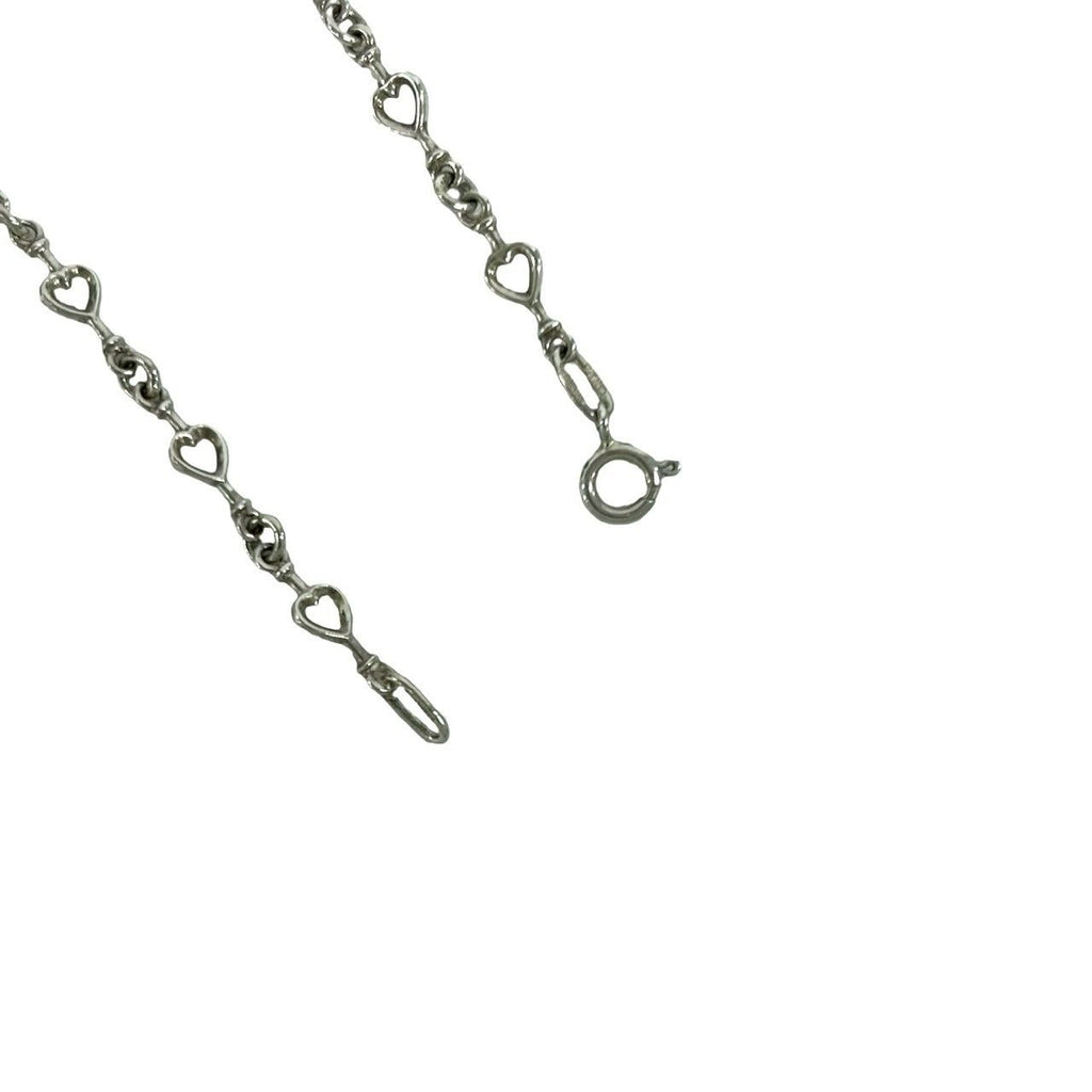 Tiffany & Co Vintage Heart Link ID Bracelet 925 Sterling Silver — view 5