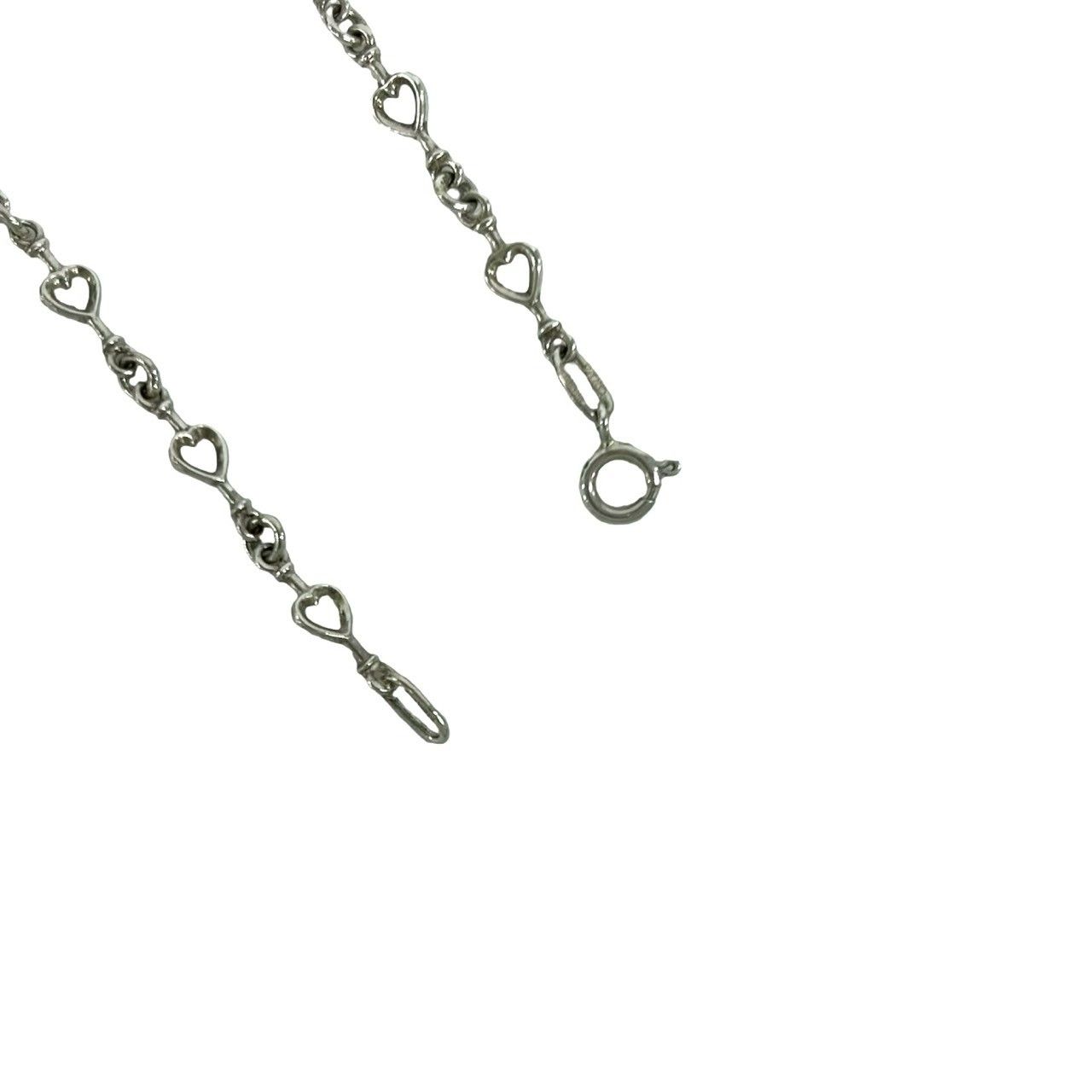 Tiffany & Co Vintage Heart Link ID Bracelet 925 Sterling Silver — view 5