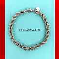 Tiffany & Co Vintage Twisted Trope Bracelet 925 Sterling Silver Gold