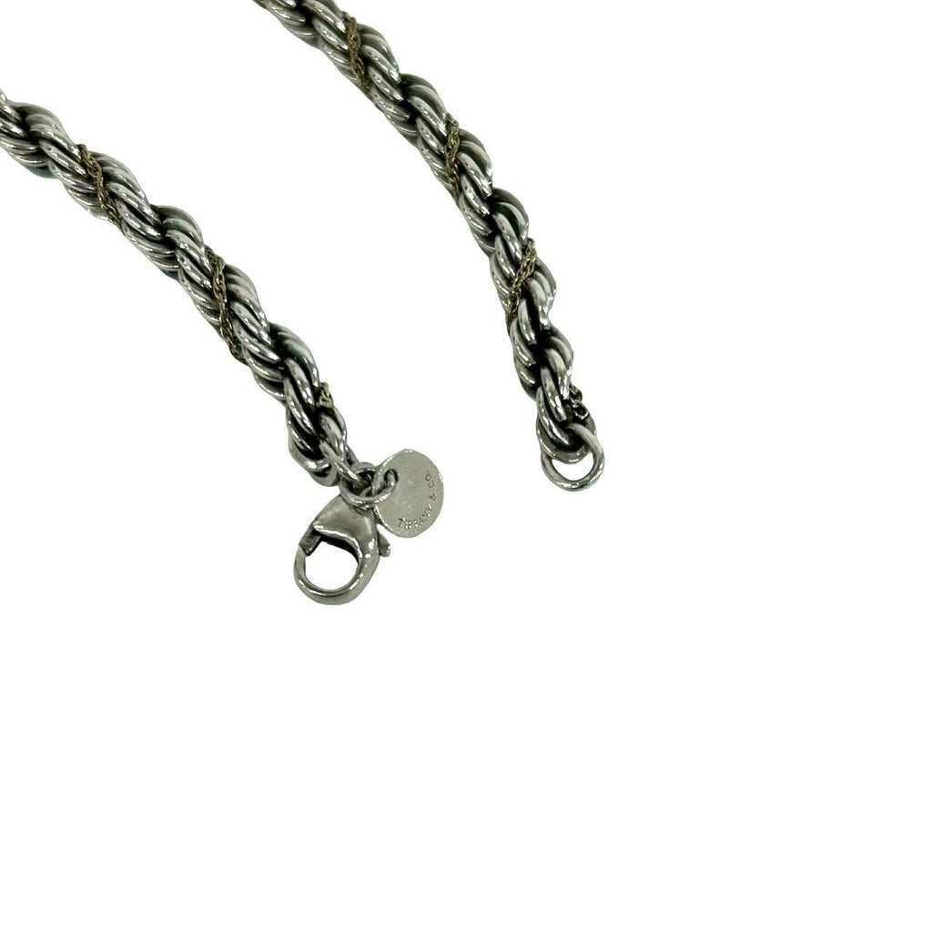 Tiffany & Co Vintage Twisted Trope Bracelet 925 Sterling Silver Gold — view 4