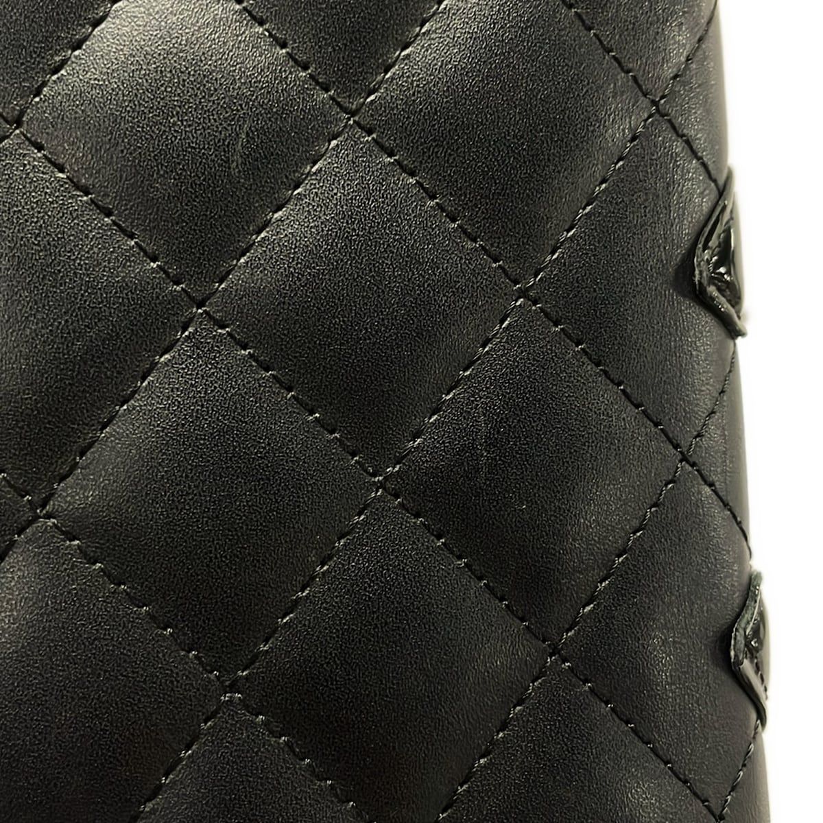 Chanel Wallet Cambon Line Black Silver Leather Lambskin — view 8