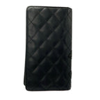 Chanel Wallet Cambon Line Black Silver Leather Lambskin — view 2
