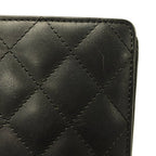 Chanel Wallet Cambon Line Black Silver Leather Lambskin — view 7