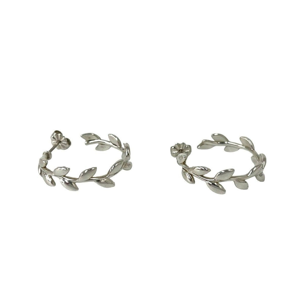 Tiffany & Co Vintage Leaf Earrings 925 Sterling Silver — view 4