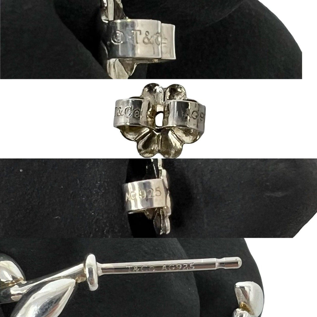 Tiffany & Co Vintage Leaf Earrings 925 Sterling Silver — view 3