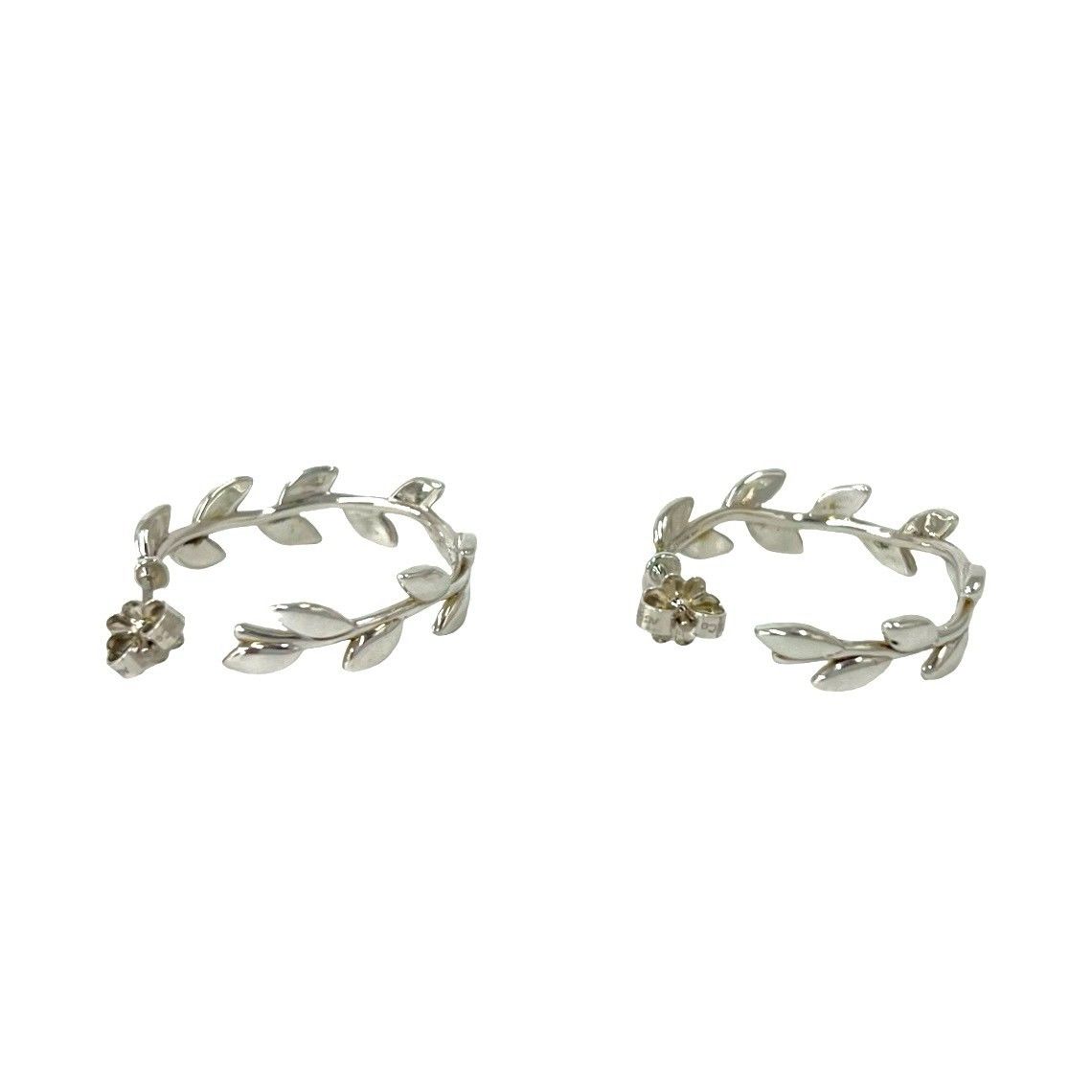 Tiffany & Co Vintage Leaf Earrings 925 Sterling Silver — view 5