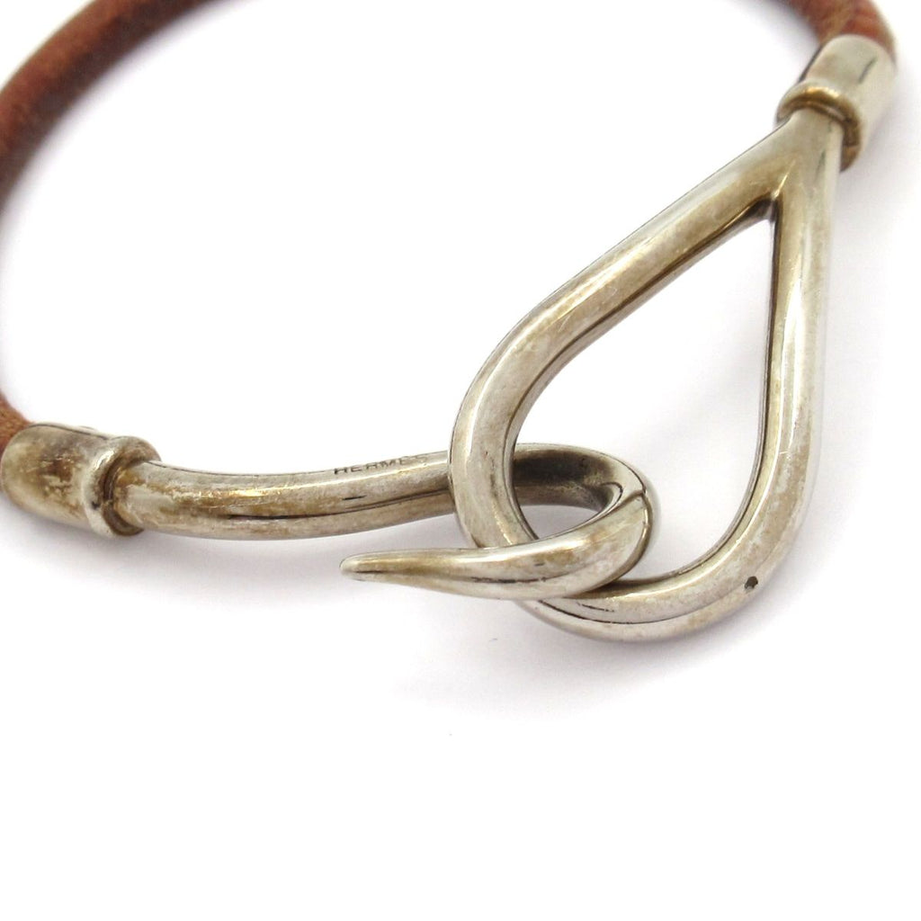 Hermes Bracelet Jumbo Leather Dark Brown Silver — view 3