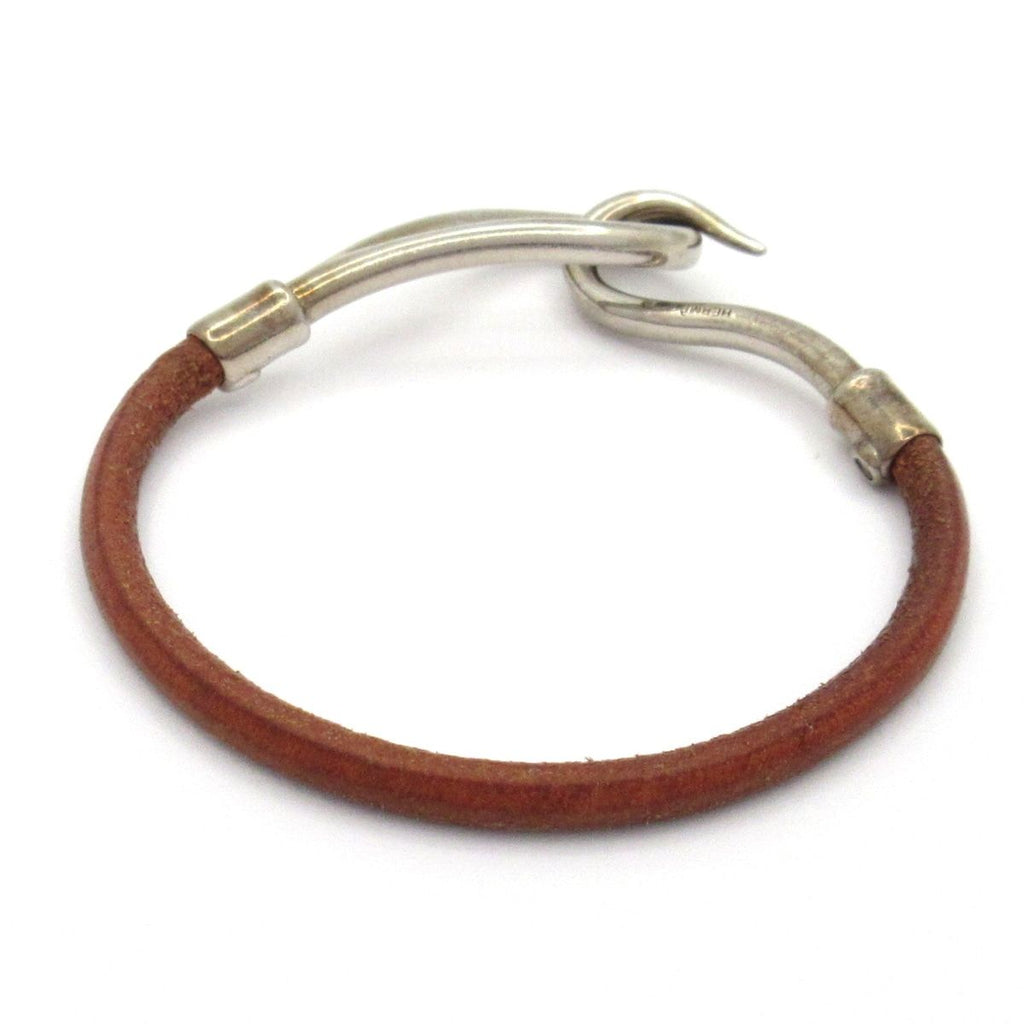 Hermes Bracelet Jumbo Leather Dark Brown Silver — view 2