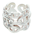 Hermes Chaine D'ancre Enchainee GM Silver Ring
