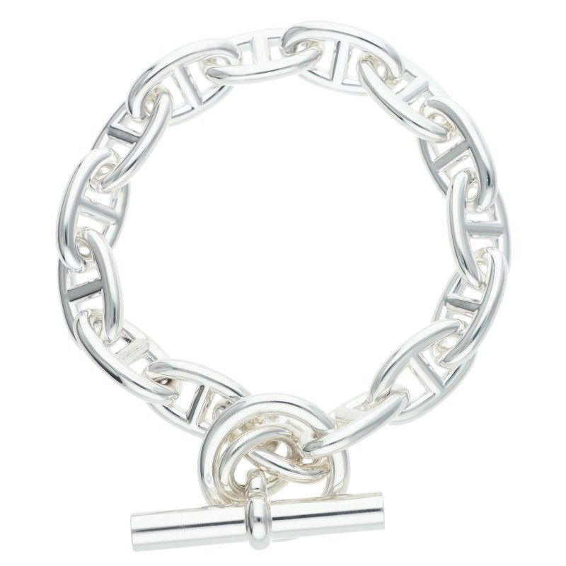 Hermes Chaine D'ancre GM Silver Bracelet