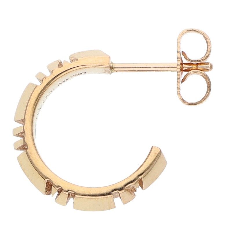 Tiffany & Co Atlas Small 18k Yellow Gold Hoop Earrings — view 4