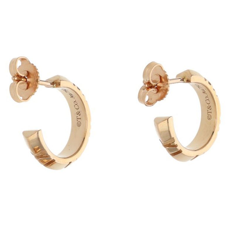 Tiffany & Co Atlas Small 18k Yellow Gold Hoop Earrings — view 2