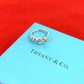 Tiffany & Co Hook &I Love Knot Ring 925 Sterling Silver Gold