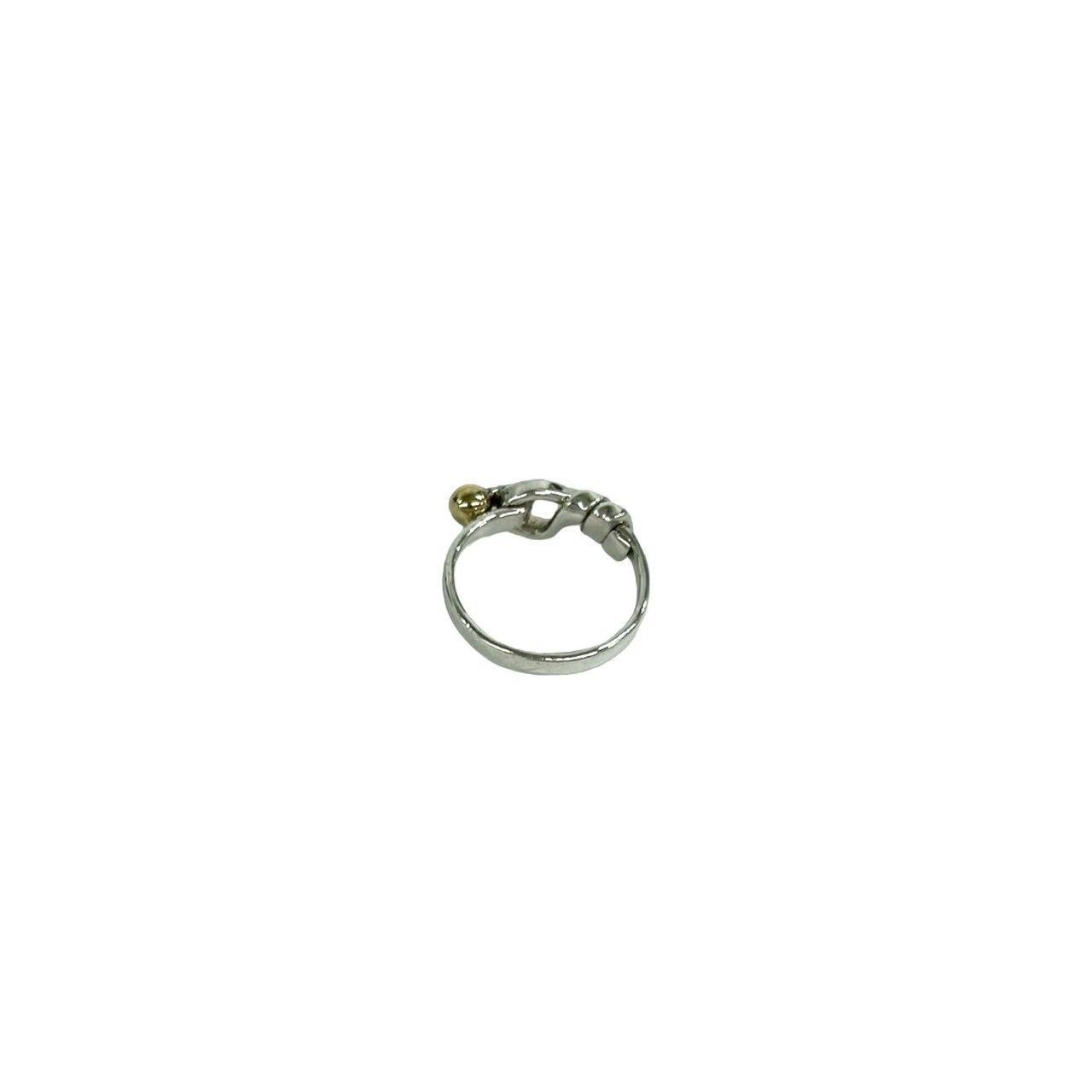 Tiffany & Co Hook &I Love Knot Ring 925 Sterling Silver Gold — view 6