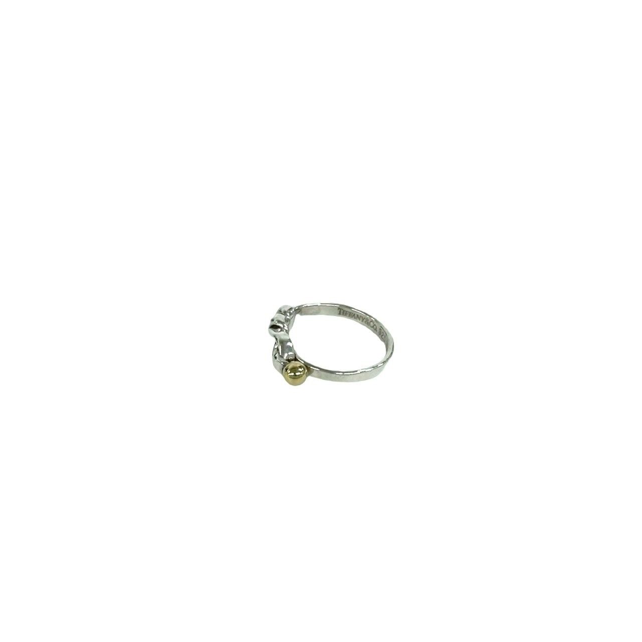 Tiffany & Co Hook &I Love Knot Ring 925 Sterling Silver Gold — view 4