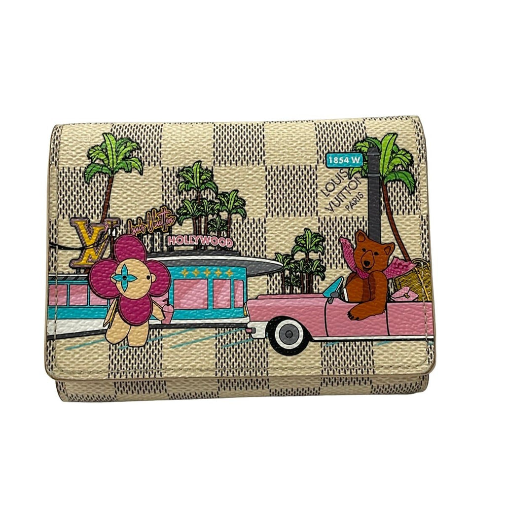 Louis Vuitton Trifold Wallet Vivienne Portefeuille Victorine Damier Azur Multi