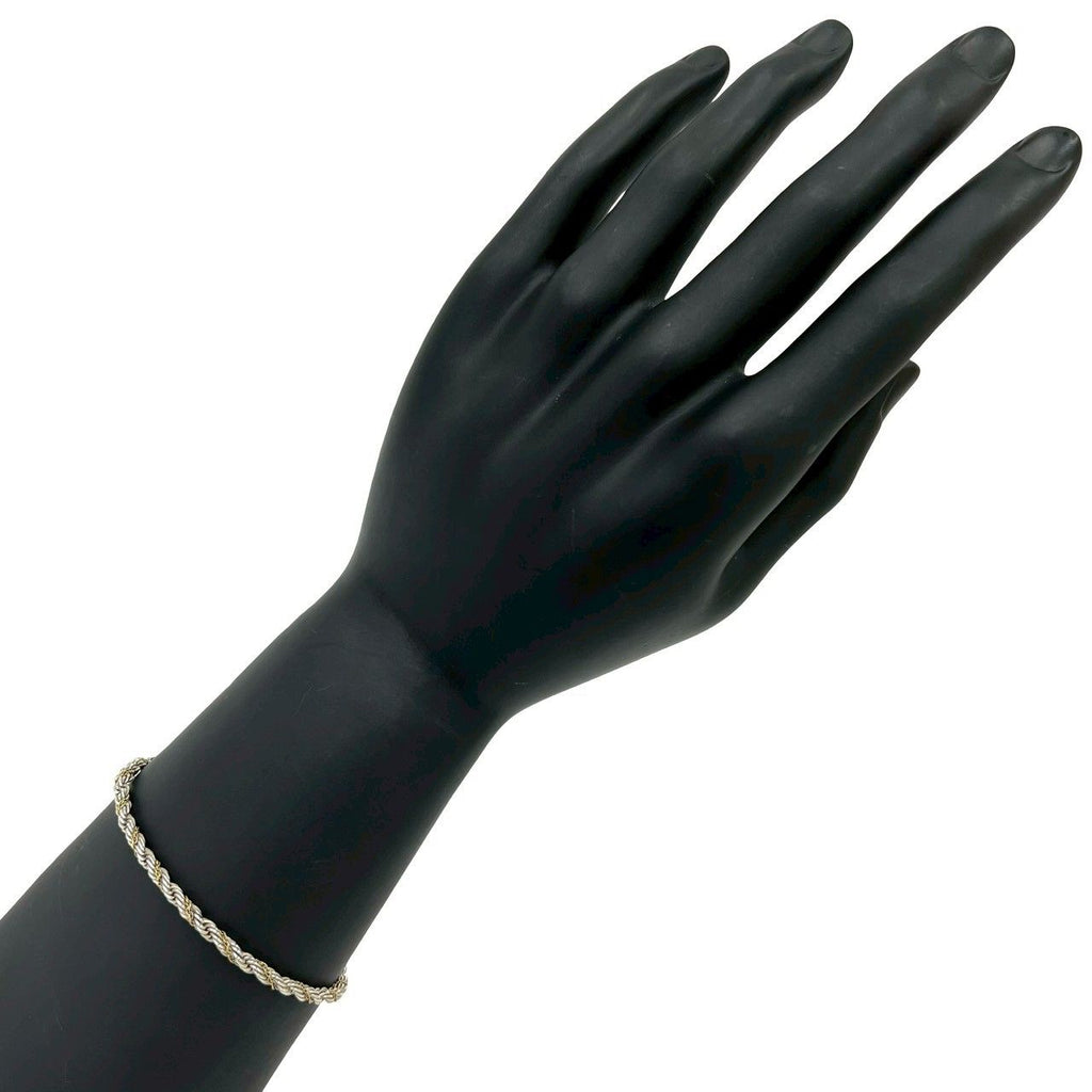Tiffany & Co Vintage Twisted Trope Bracelet 925 Sterling Silver Gold — view 2
