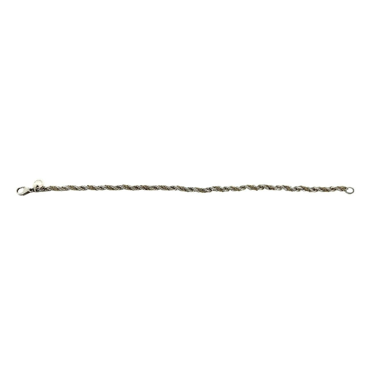 Tiffany & Co Vintage Twisted Trope Bracelet 925 Sterling Silver Gold — view 5