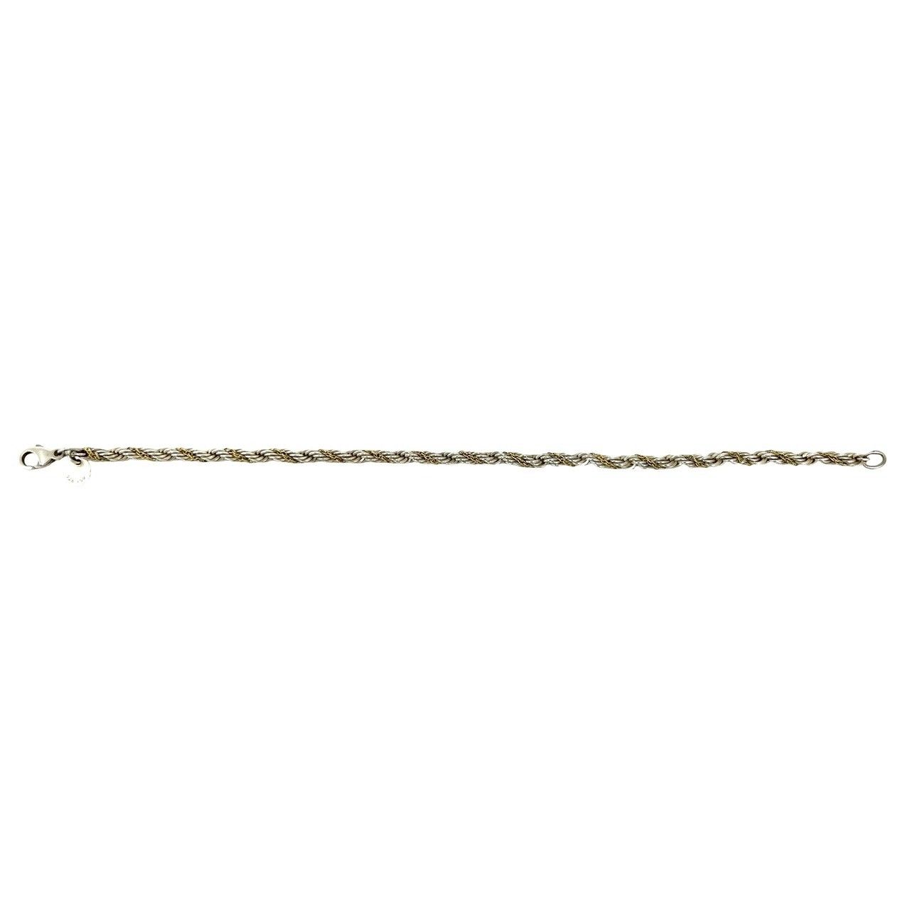 Tiffany & Co Vintage Twisted Trope Bracelet 925 Sterling Silver Gold — view 6