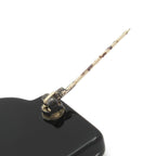 Chanel Brooch Black Gold Clear Rhinestone Chain — view 4