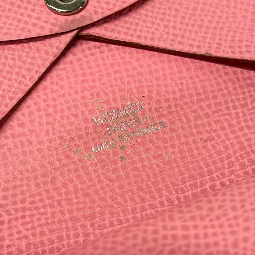 Hermes Coin Case Calviduo Rose Confetti — view 5