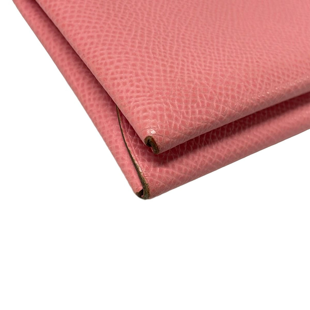 Hermes Coin Case Calviduo Rose Confetti — view 7