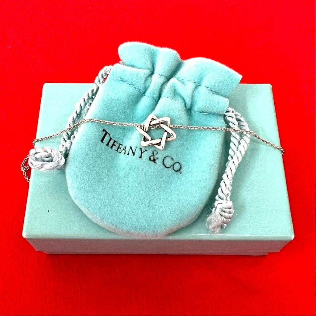 Tiffany & Co Box Vintage Star of David Necklace 925 Sterling Silver