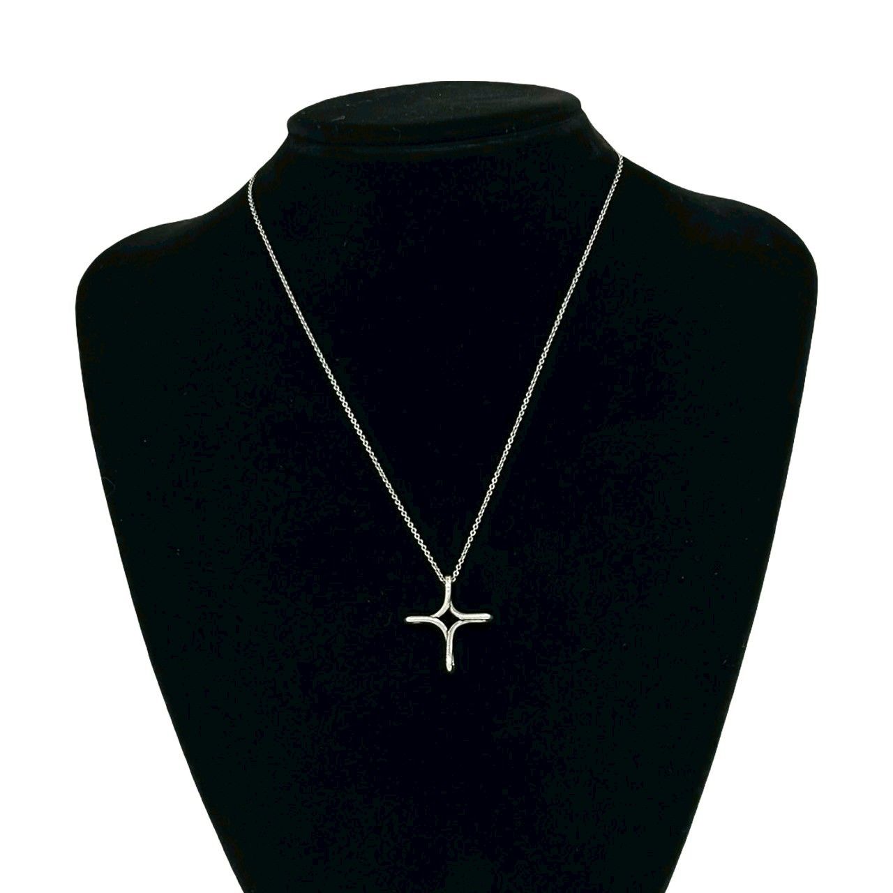 Tiffany & Co Vintage Infinity Cross Necklace 925 Sterling Silver — view 2