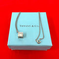 Tiffany & Co Vintage Atlas Cube Necklace 925 Sterling Silver