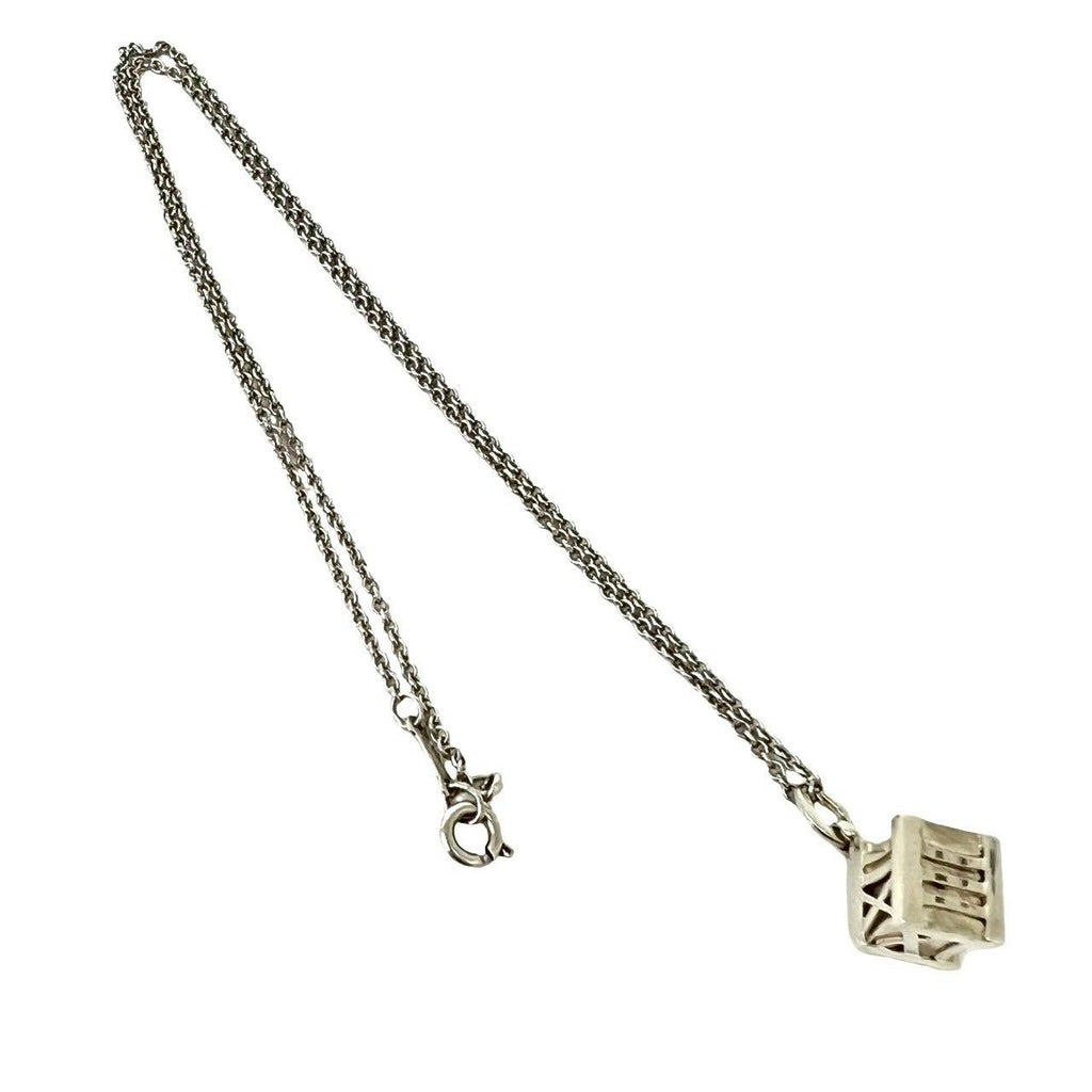 Tiffany & Co Vintage Atlas Cube Necklace 925 Sterling Silver — view 5