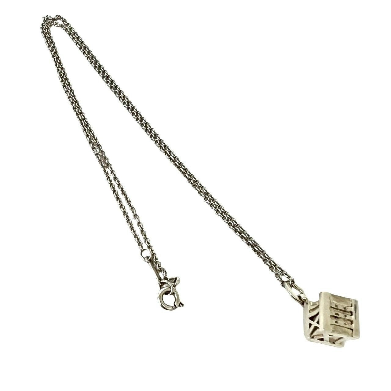 Tiffany & Co Vintage Atlas Cube Necklace 925 Sterling Silver — view 5