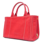 Prada Canapa Mini 2-Way Tote Red Gingham Check — view 3