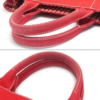 Prada Canapa Mini 2-Way Tote Red Gingham Check — view 7