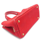 Prada Canapa Mini 2-Way Tote Red Gingham Check — view 4