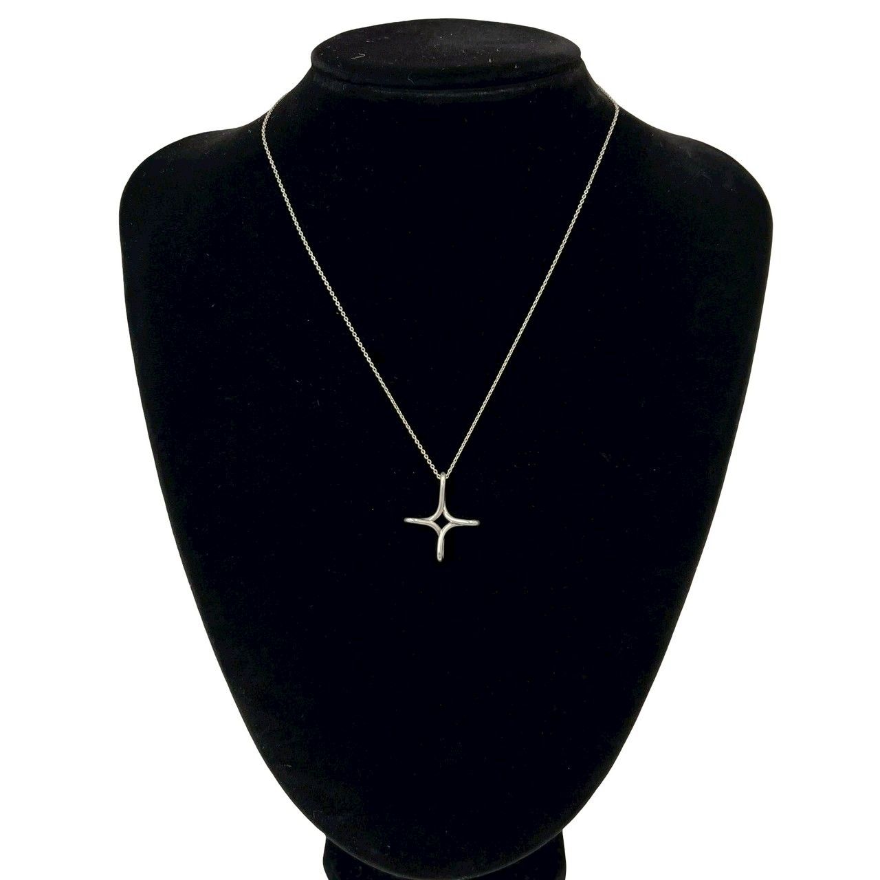 Tiffany & Co Vintage Infinity Cross Necklace 925 Sterling Silver — view 2