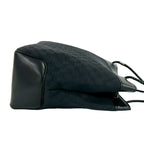Gucci GG Canvas Pattern Leather Tote Shoulder Bag Black — view 6