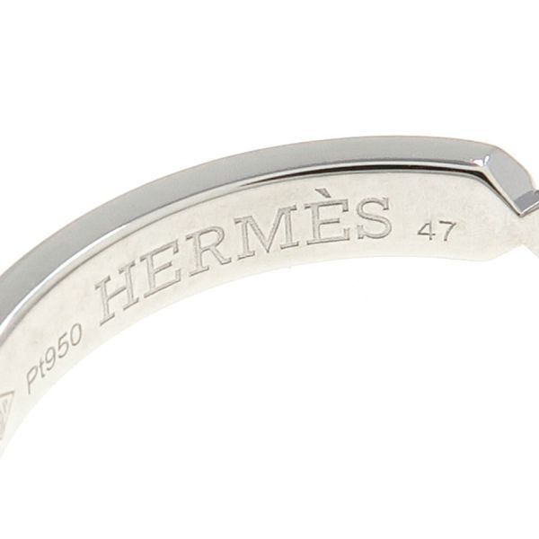 Hermes Kelly Ring Diamond Pt Platinum — view 6