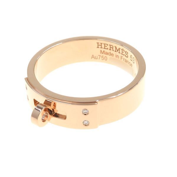 Hermes Kelly Ring PM Diamond PG Pink Gold — view 2