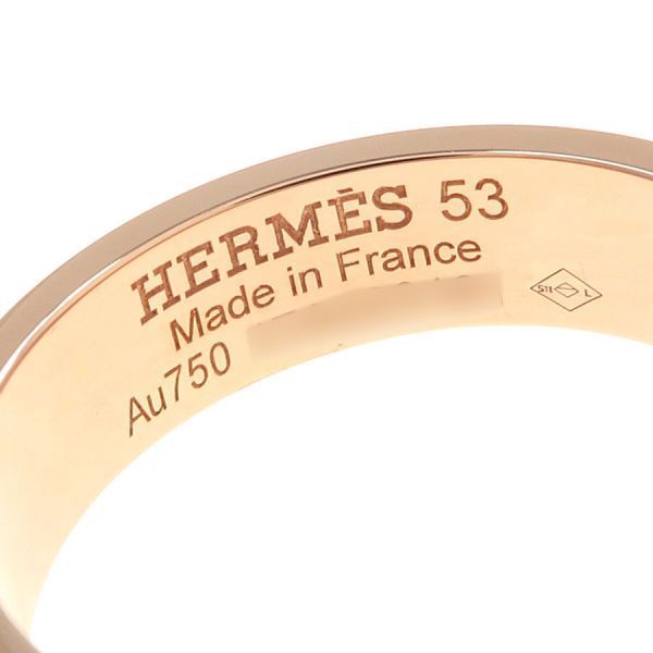 Hermes Kelly Ring PM Diamond PG Pink Gold — view 6