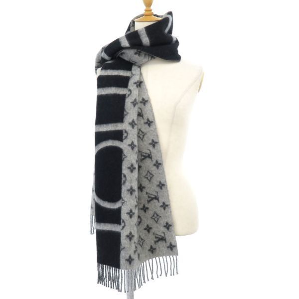 Louis Vuitton Scarf LV Split White Black — view 9
