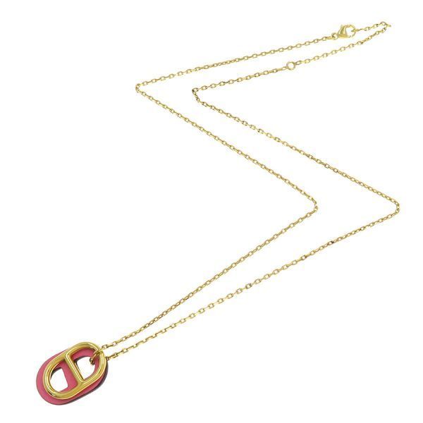 Hermes Chaine D'ancre O-maylon Necklace Gold Plated
