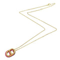 Hermes Chaine D'ancre O-maylon Necklace Gold Plated