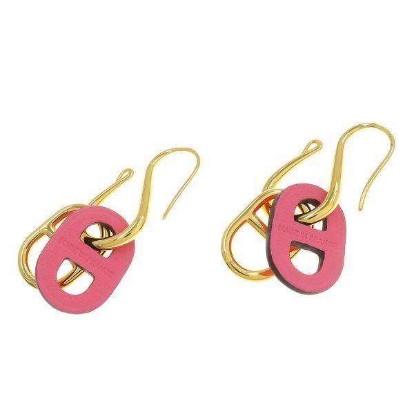 Hermes Chaine D'ancre Au Maillon Earrings Gold Plated — view 4