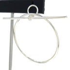 Hermes Earrings Loop MM Silver — view 3
