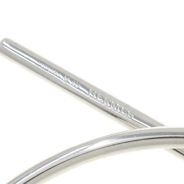 Hermes Earrings Loop MM Silver — view 9