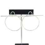 Hermes Earrings Loop MM Silver