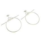Hermes Earrings Loop MM Silver — view 4
