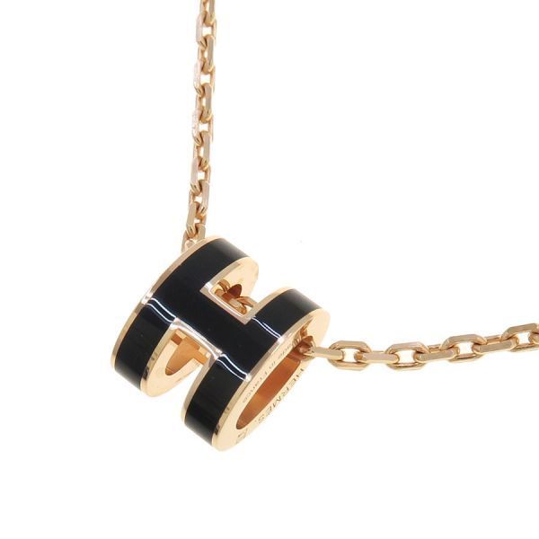 Hermes Mini Pop Necklace Gold Plated — view 2